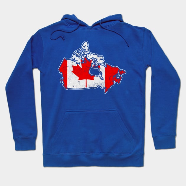 Canada Flag / Map Hoodie by EddieBalevo